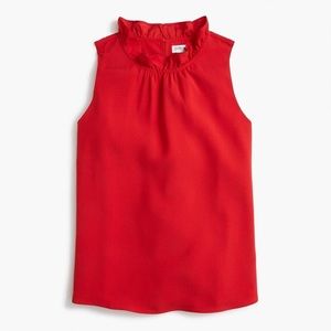 J. Crew Ruffleneck satin crepe top AP241